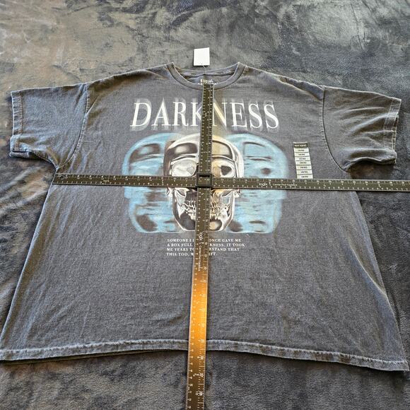 NWT Unisex Social Collision Oversized Black Darkness Graphic Tee Size S - Picture 4 of 7